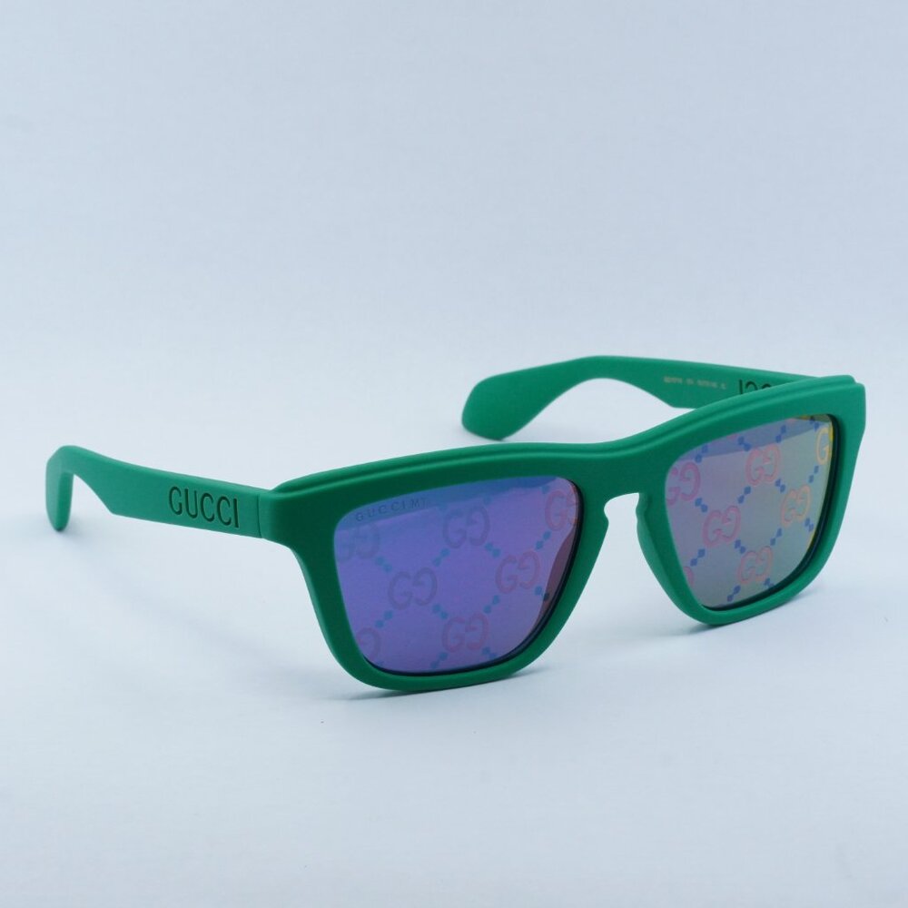 Gucci GG1571S 004 Square Sunglasses - Green/Blue Multicolor